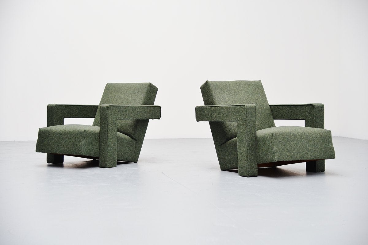 Mid-Century Modern Gerrit Thomas Rietveld Utrecht Chairs Metz & Co, 1961