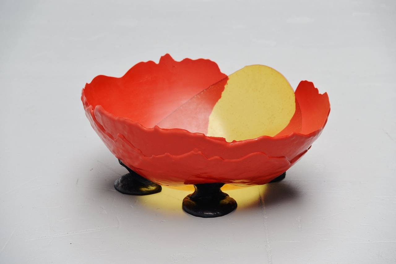Ultra rare and extremely large bowl designed by Gaetano Pesce for Fish Design, Italy, 1999. This amazing large bowl is from the Amazonia series designed by Pesce and I have never seen a bowl in this size before. It has been in our personal