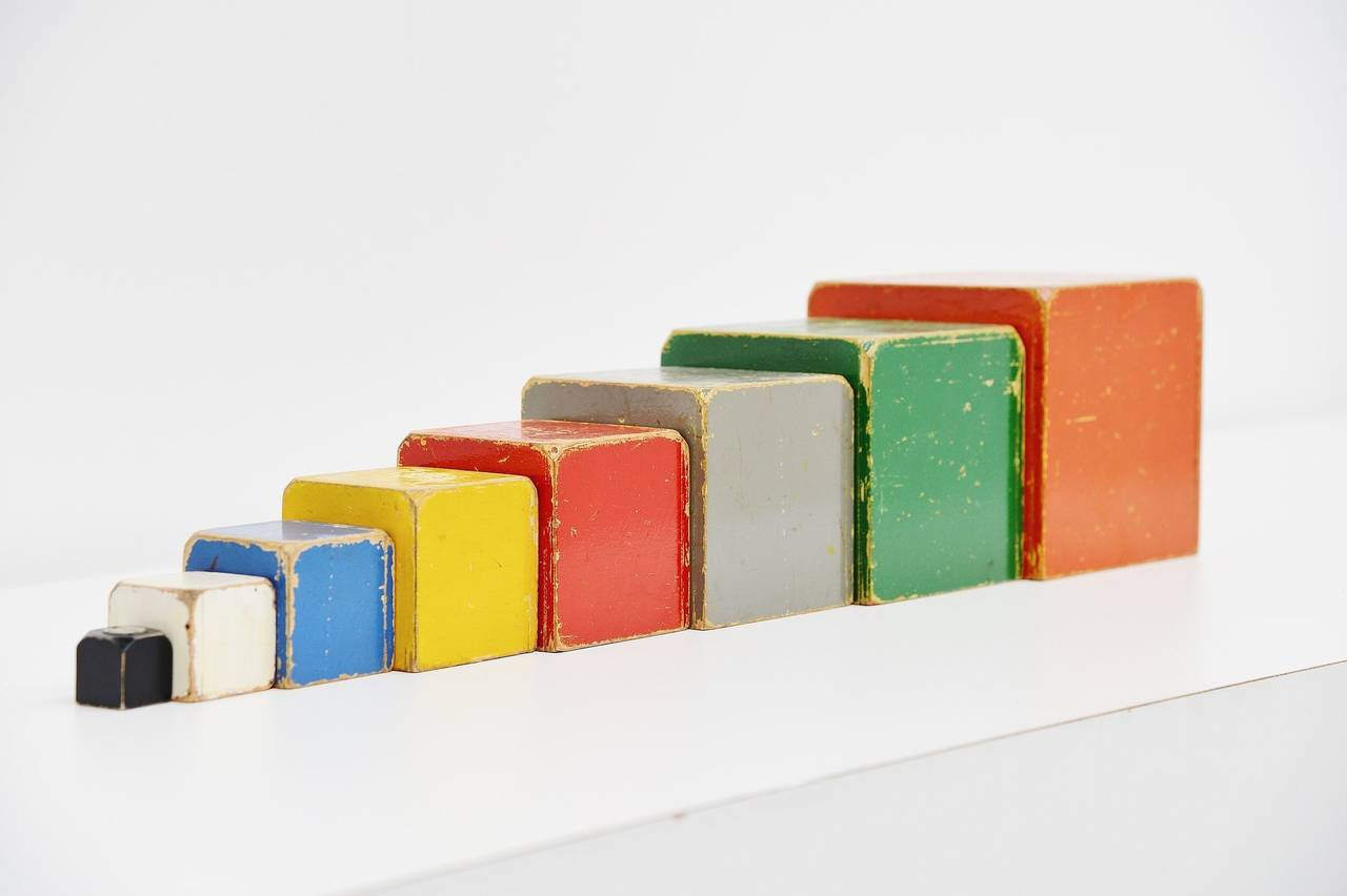 Mid-Century Modern Ado Ko Verzuu Large Cubes Set, 1950