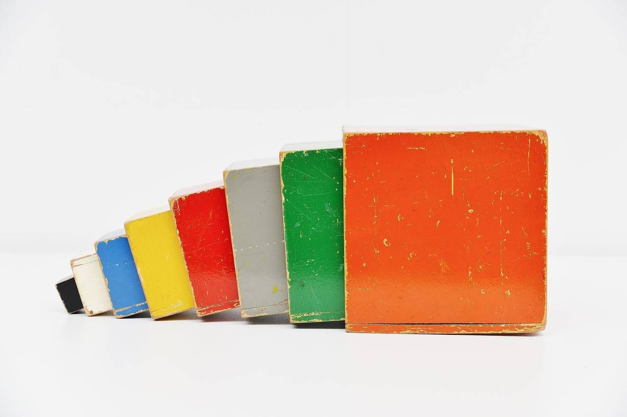 Mid-20th Century Ado Ko Verzuu Large Cubes Set, 1950