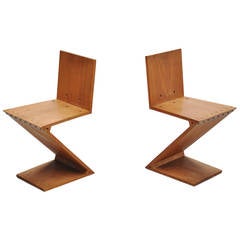 Gerrit Thomas Rietveld Zig Zag Chairs Gerard van de Groenekan, 1950 7