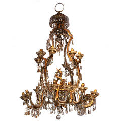 19th Century Cut Crystal Chandelier from Spain 12