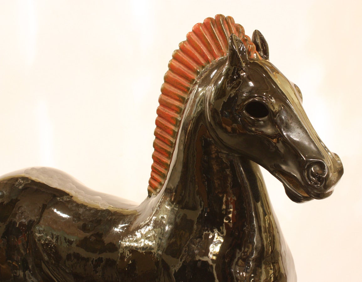 Large Mid-Century Italian Horse Figure In Good Condition In Dallas, TX