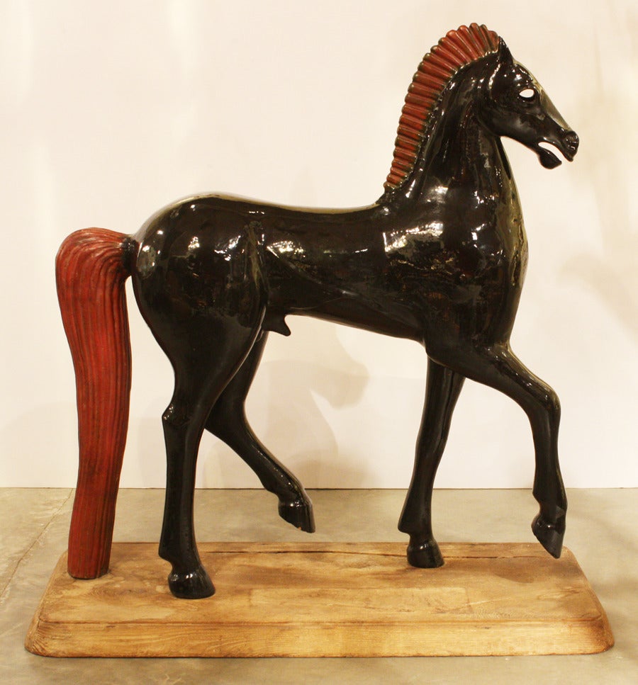 Mid-Century Modern Large Mid-Century Italian Horse Figure