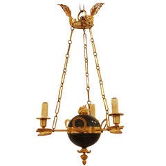 Three-Light Russian Neoclassical Chandelier 7