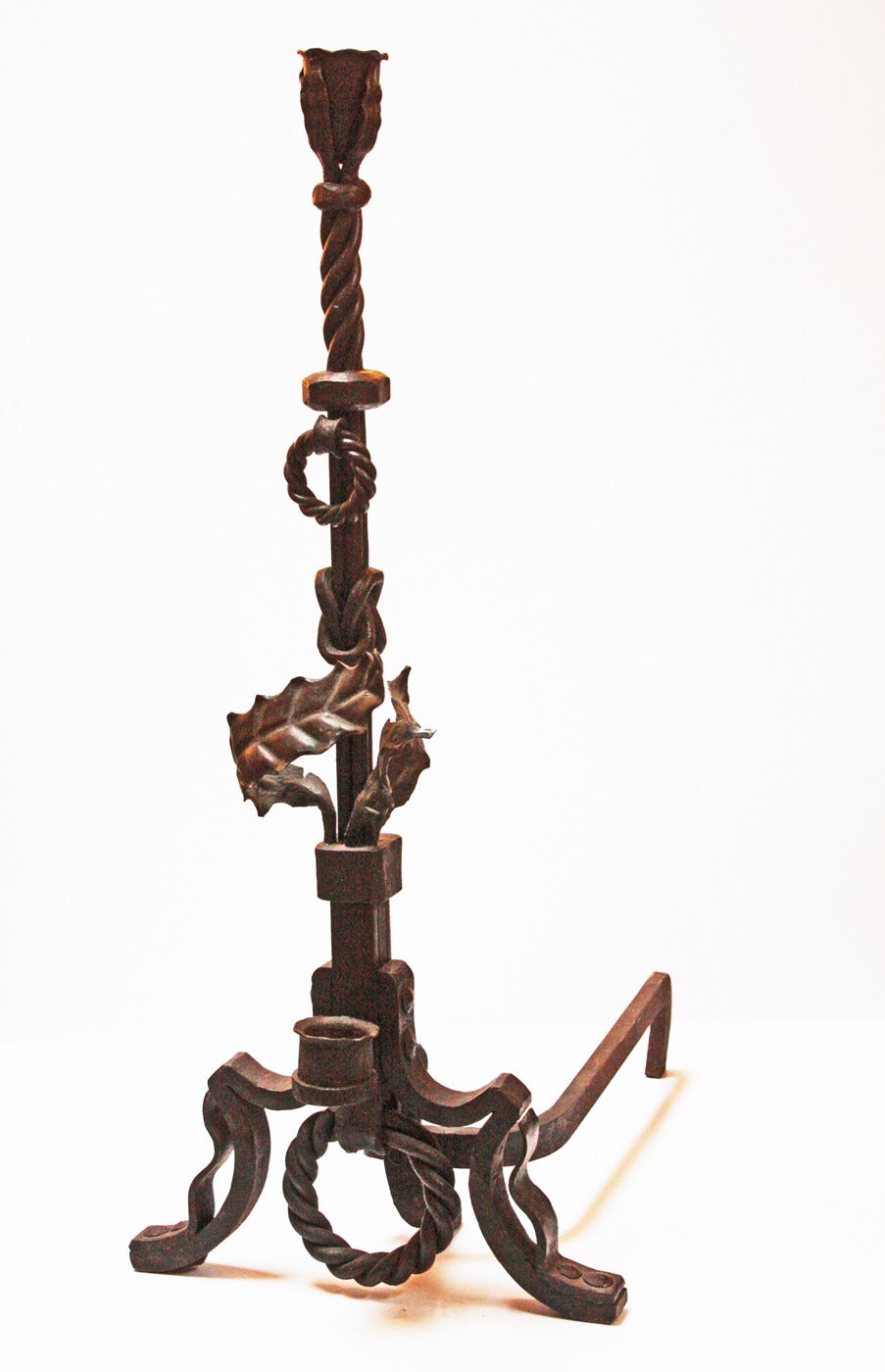 Forged Monumental Wrought Andirons