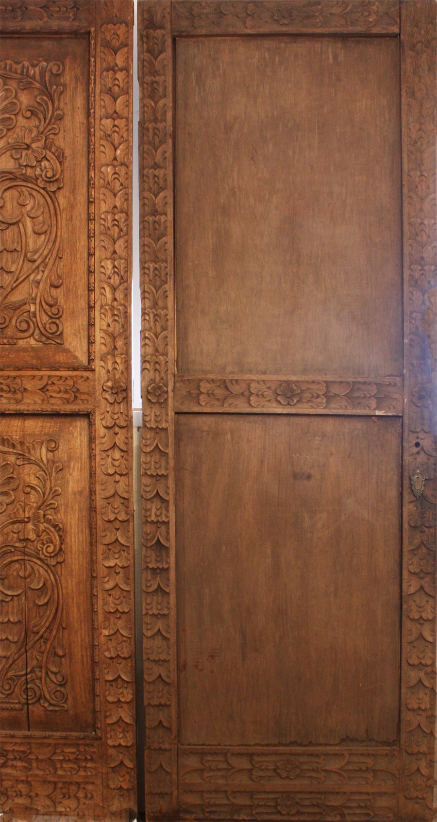 Pair of Antique Carved Spanish Doors For Sale at 1stDibs