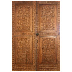 Pair of Antique Carved Spanish Doors
