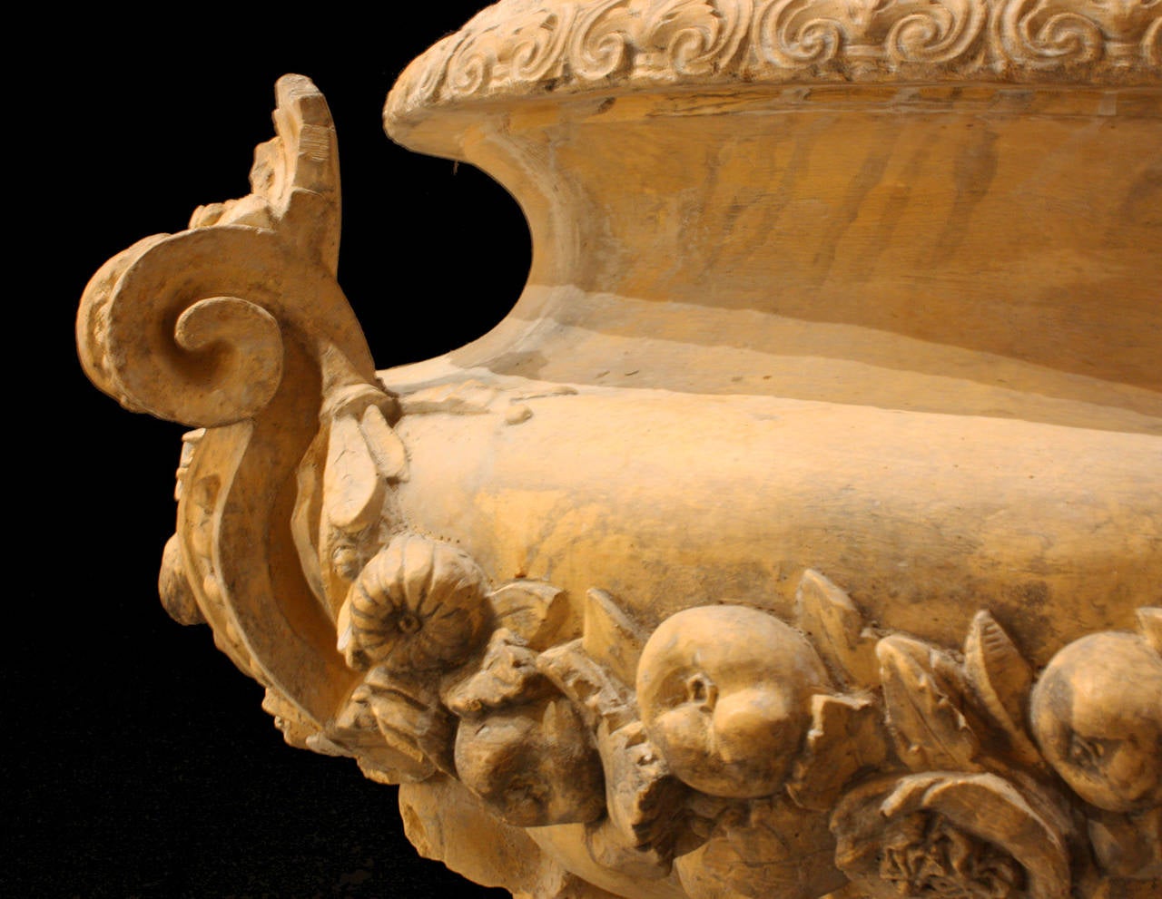 Neoclassical Revival Swedish Coade Stone Urn on Plinth