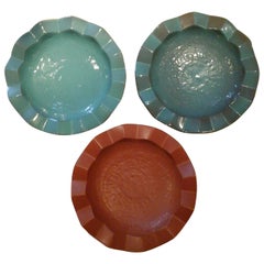Vintage Midcentury Zig Zag Ceramic Bowls by Design Technics