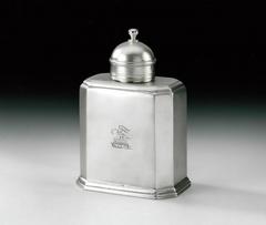 George I Britannia Standard Tea Caddy made in London in 1718 by John Farnell.