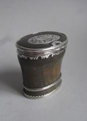An extremely fine & rare early George I Standing Scottish Snuff Canister 