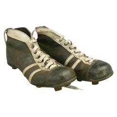 Chaussures de football en cuir vintage
