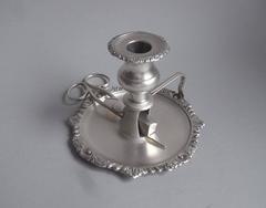 Rare George III Chamber Candlestick with its original Snuffer Scissors