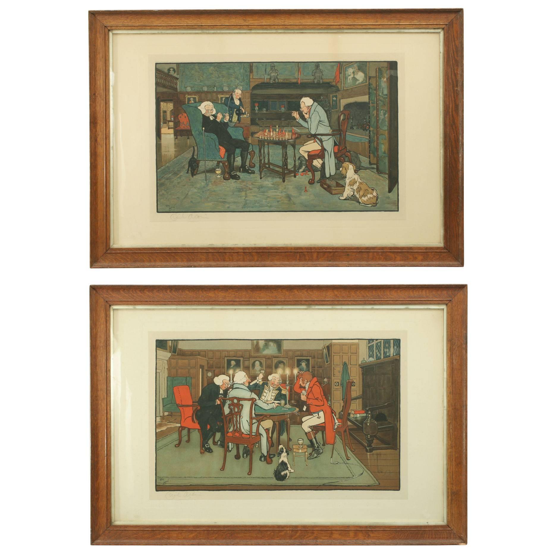 'Mated' and 'Revoked' Pair of Lithographs