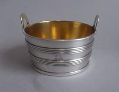 An extremely rare pair of George III "Tub" Salt Cellars by Gustavus Byrne.