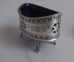Exceptionally Fine Pair of George III Salt Cellars Made by Hester Bateman