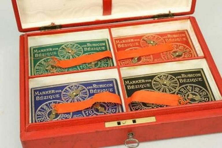 Bezique Card Game Set by Goodall and Son at 1stDibs