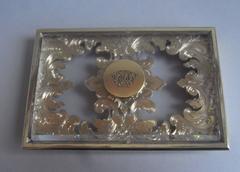 An exceptionally fine & unusual silver gilt mounted glass Dressing Table Box