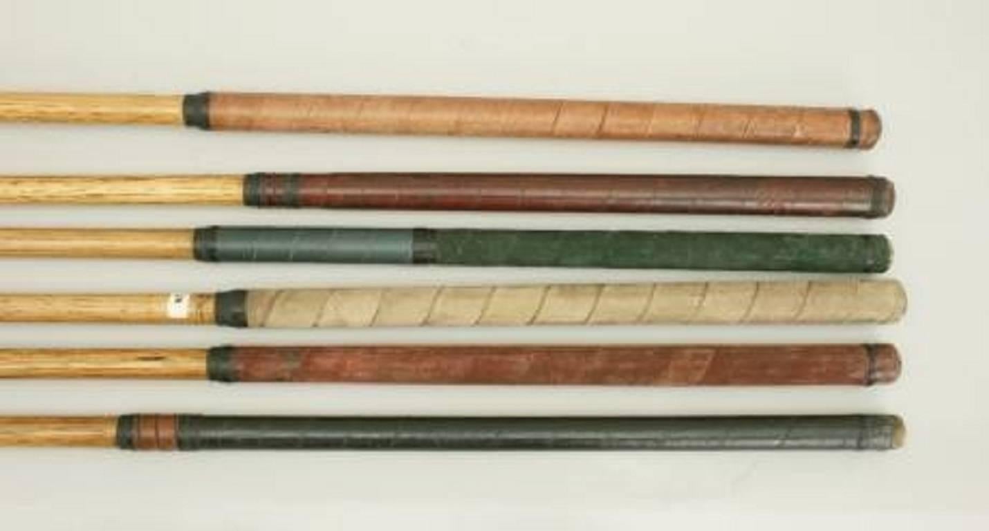 Early 20th Century Set of Six Matched Playable Hickory Golf Clubs