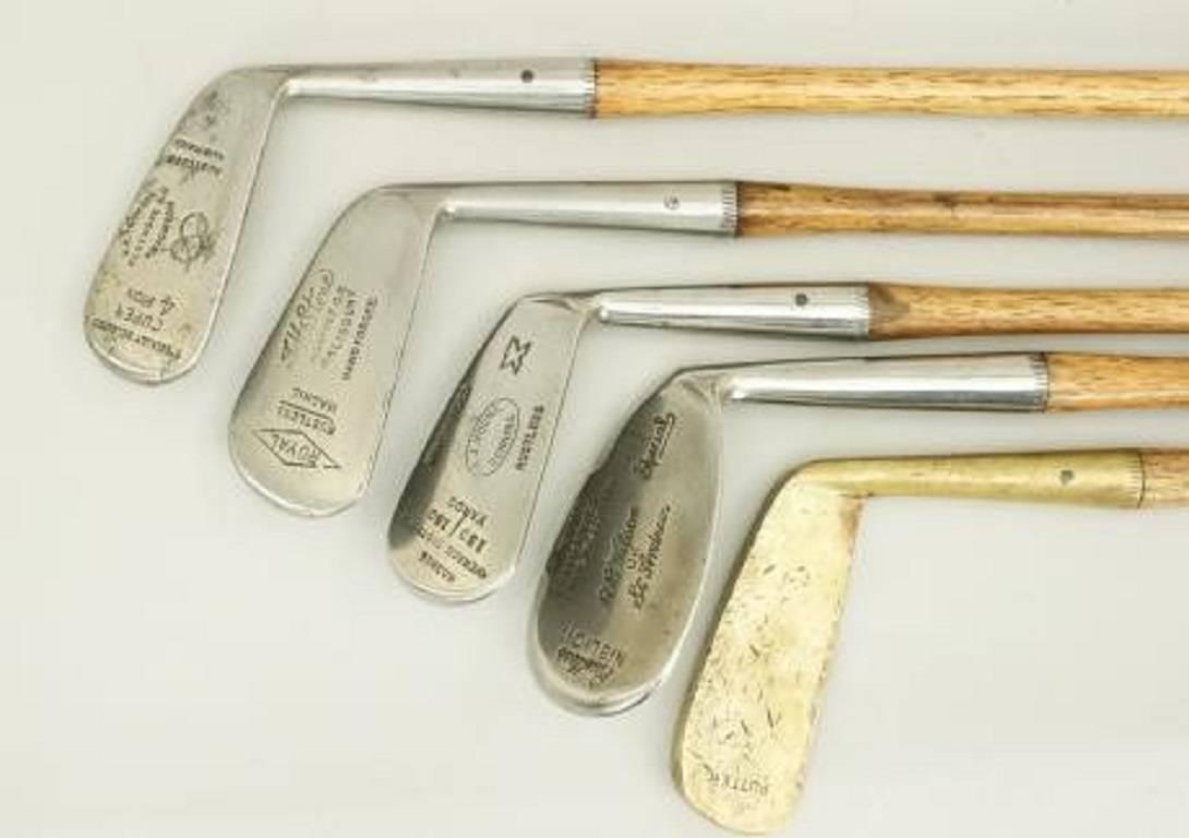Set of Six Matched Playable Hickory Golf Clubs 1