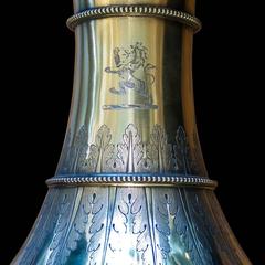 Pair of Silver Gilt neo-classical Wine Ewers by George Fox with Bacchanalian