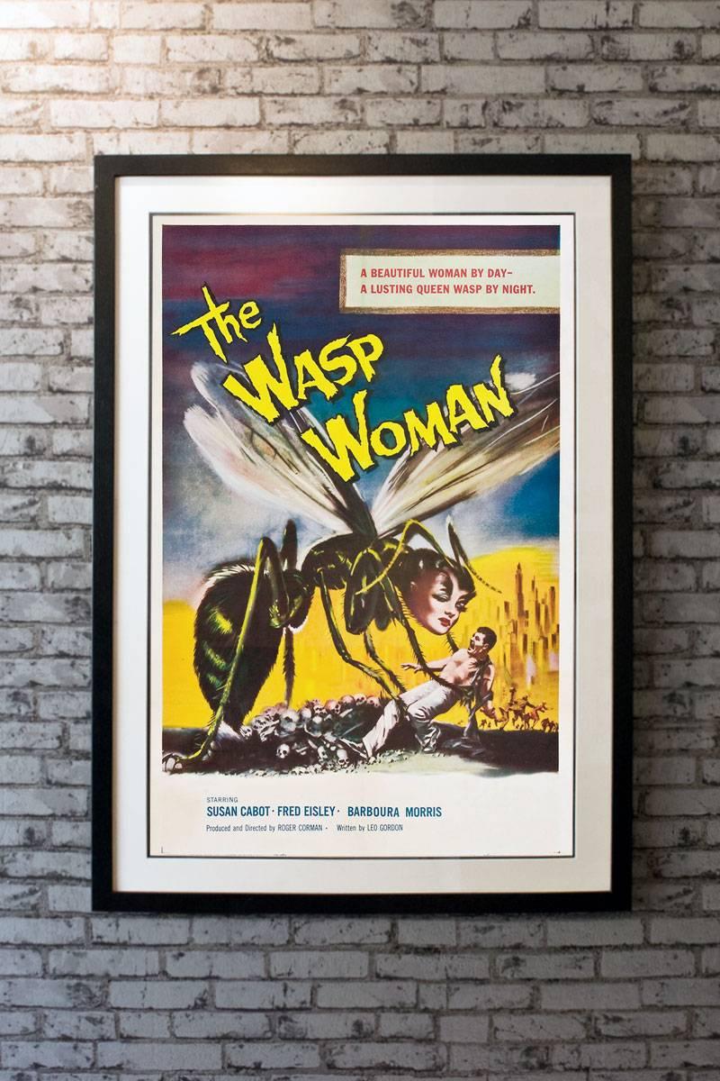 The evil lure of vanity is the theme of this Roger Corman thriller in which a cosmetics executive (Susan Cabot) tries to find the face cream of eternal youth. The secret seems to lie in enzymes secreted by wasps, but as this fabulous one sheet