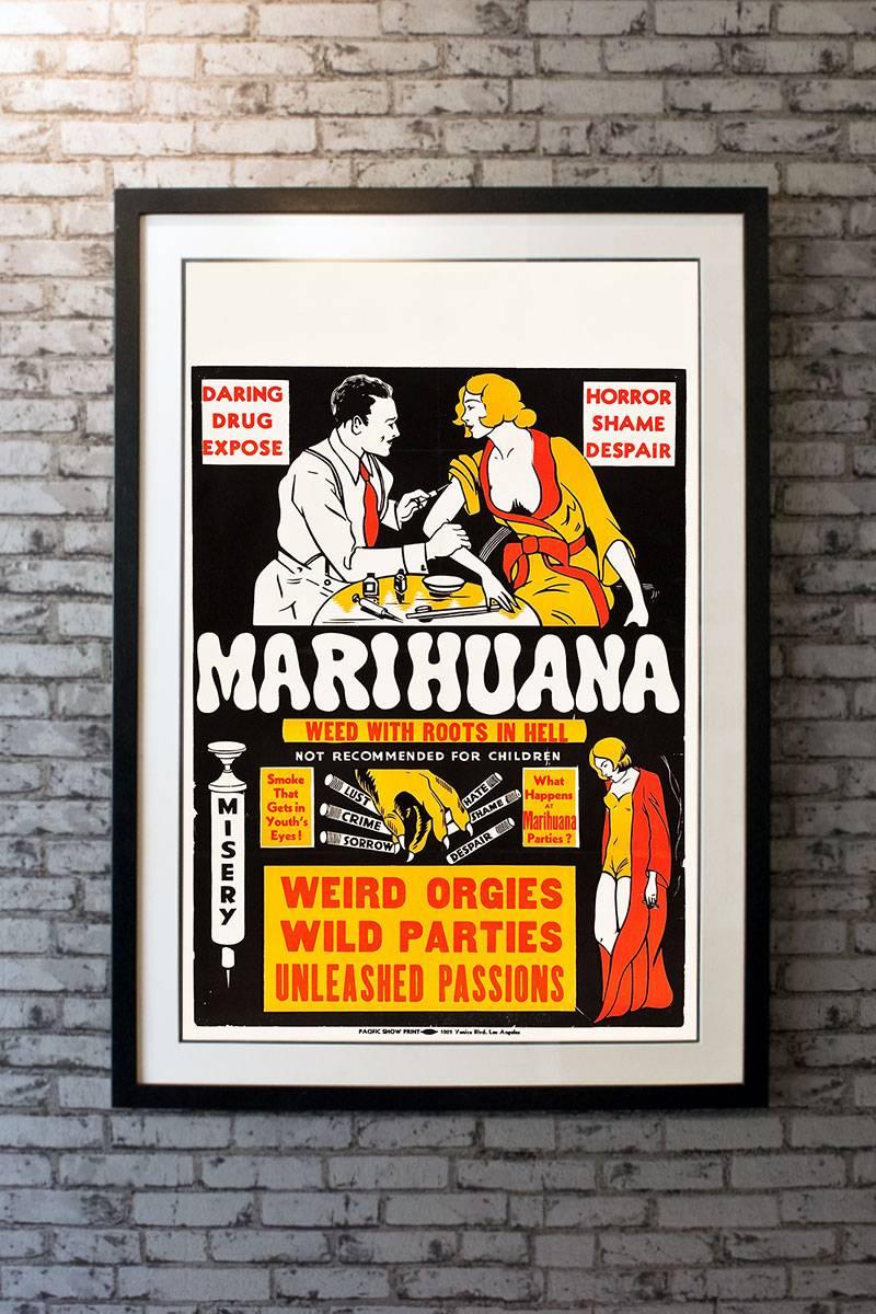 Although the film was about the evils of smoking marijuana, the artwork on the poster would lead one to believe the film was actually about heroin. And when Dwain Esper produced this film, that was the message he was conveying-- that the use of