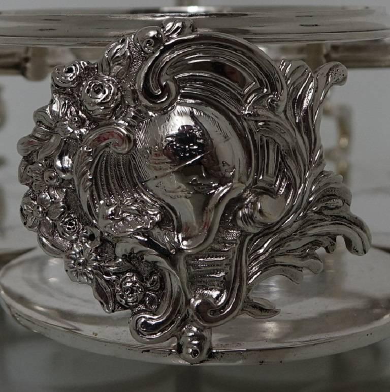Antique Mid-18th Century George II Sterling Silver Warwick Cruet For Sale 2