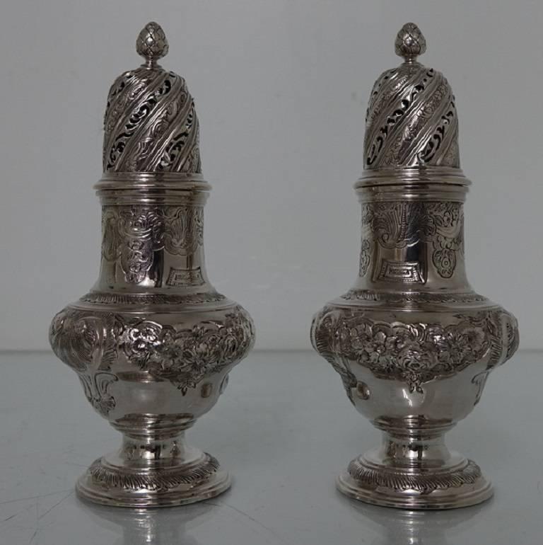 Antique Mid-18th Century George II Sterling Silver Warwick Cruet For Sale 5