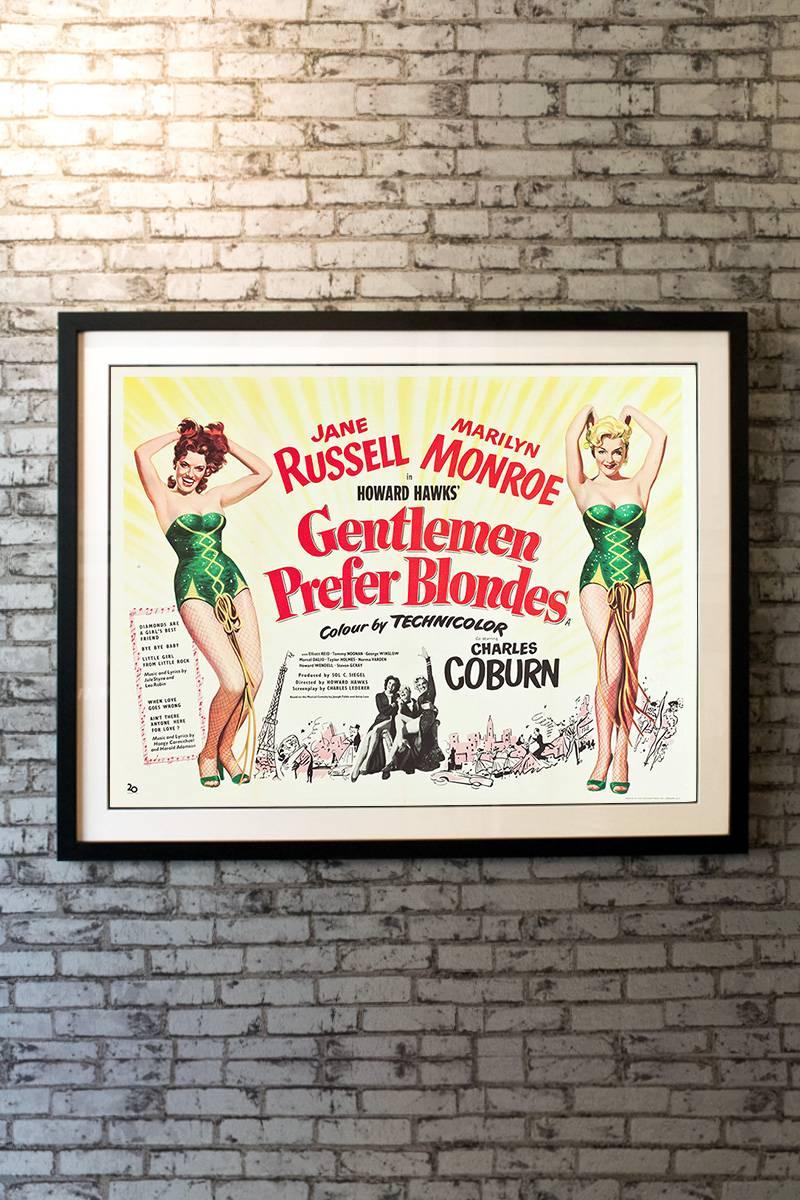 Second-billed Marilyn Monroe is the blonde in question in this second film version of Gentlemen Prefer Blondes: Miss Lorelei Lee, whose philosophy is diamonds are a girl's best friend. Together with her best human friend Dorothy (top-billed Jane