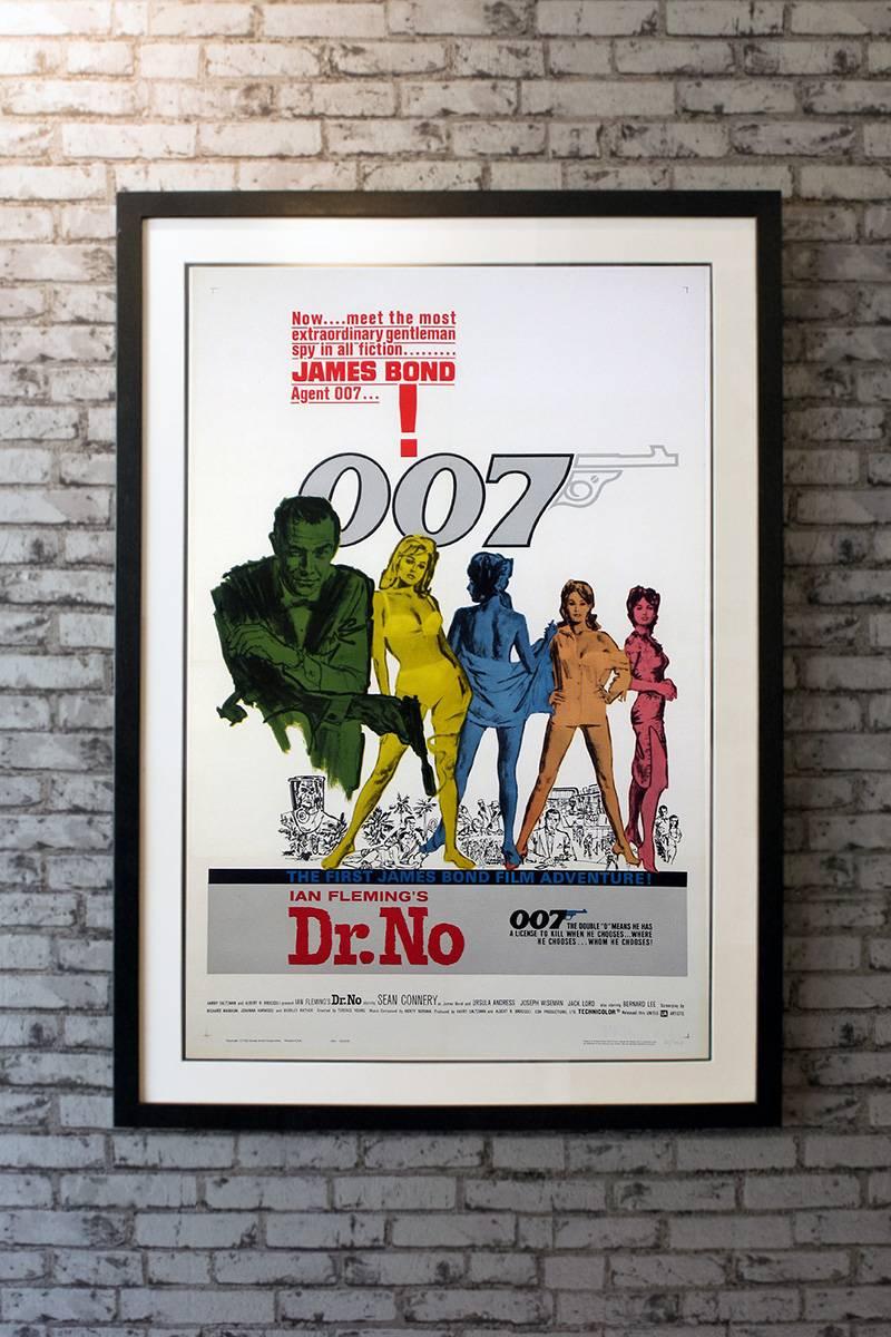 Sean Connery appears for the first time as Ian Fleming's master spy, James Bond, in a film that would launch one of the most important series in cinematic history. The posters for this film are among the most collectible in the hobby and always in