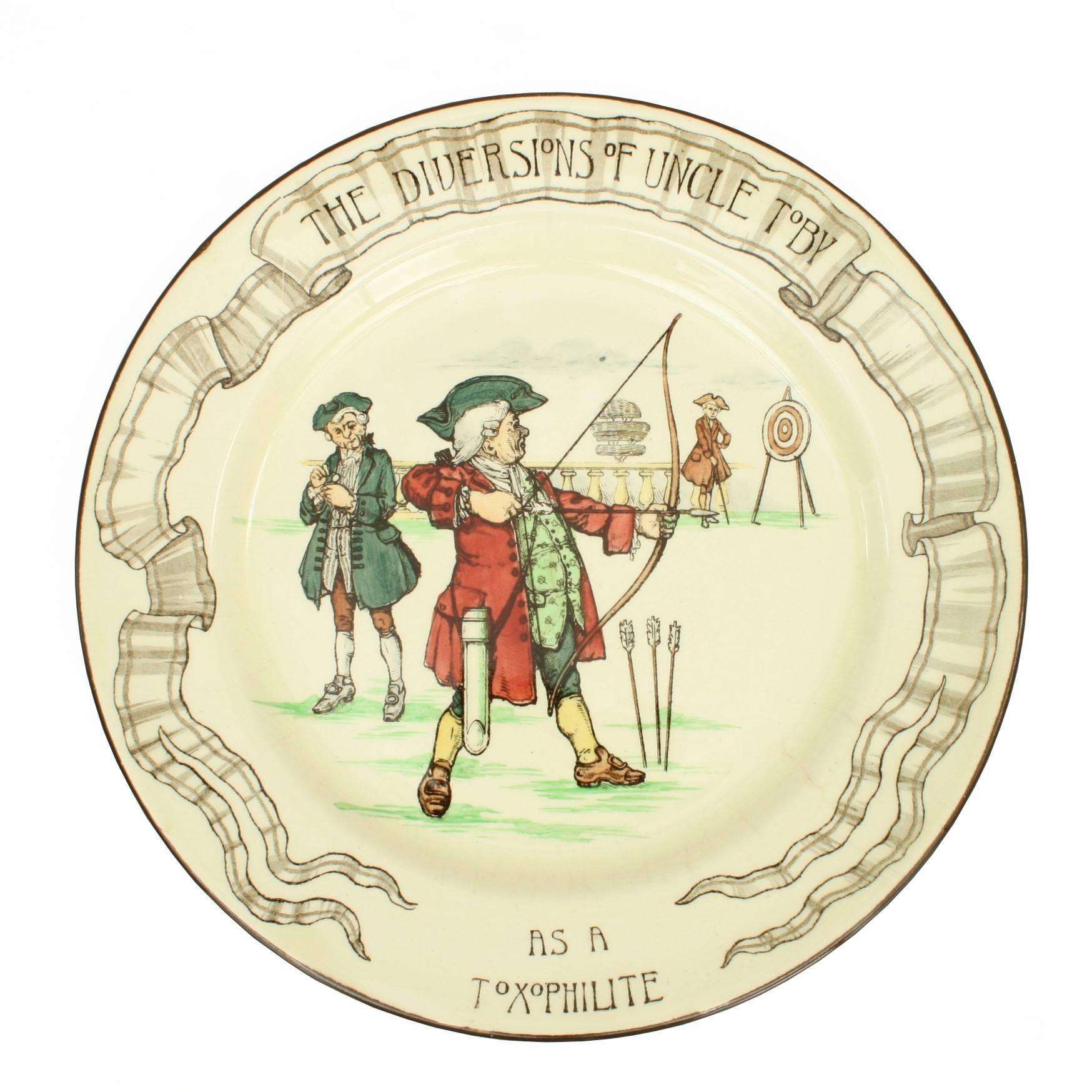 Sporting Art Antique, Rare Ceramic Royal Doulton Archery Plate