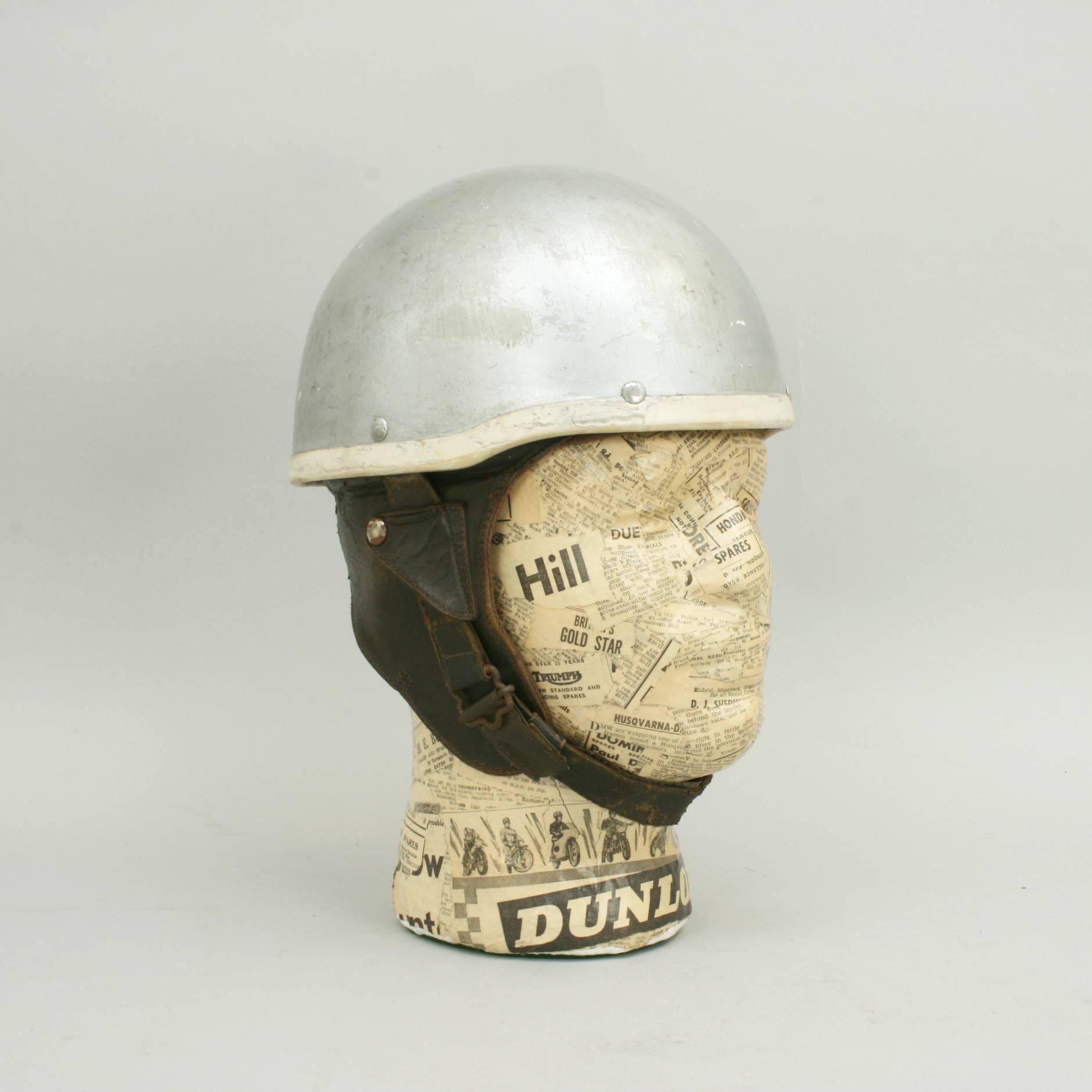 English Vintage Cromwell 'Noll' Motorcycle Crash Helmet