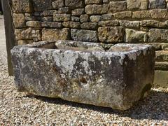 Large Antique Limestone Trough with Good Weathering and Patination