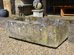Large Antique Limestone Trough with Good Weathering and Patination