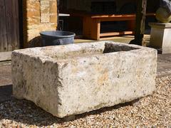 Large Antique Limestone Trough with Good Weathering and Patination
