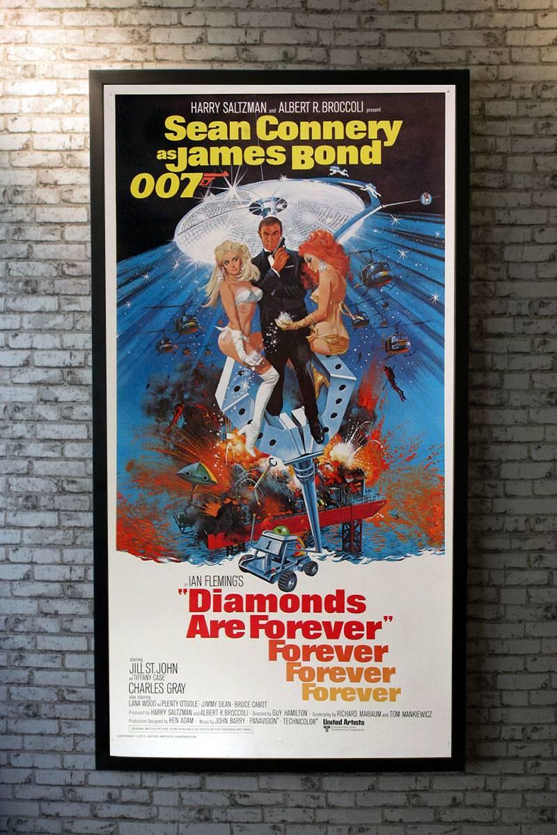 While investigating mysterious activities in the world diamond market, 007 (Sean Connery) discovers that his evil nemesis Blofeld (Charles Gray) is stockpiling the gems to use in his deadly laser satellite. With the help of beautiful smuggler