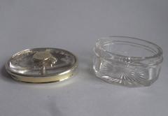 An exceptionally fine & unusual silver gilt mounted glass Dressing Table Box