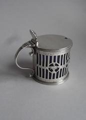 Very Unusual George III Mustard Pot Made in London in 1779 by Thomas Daniel