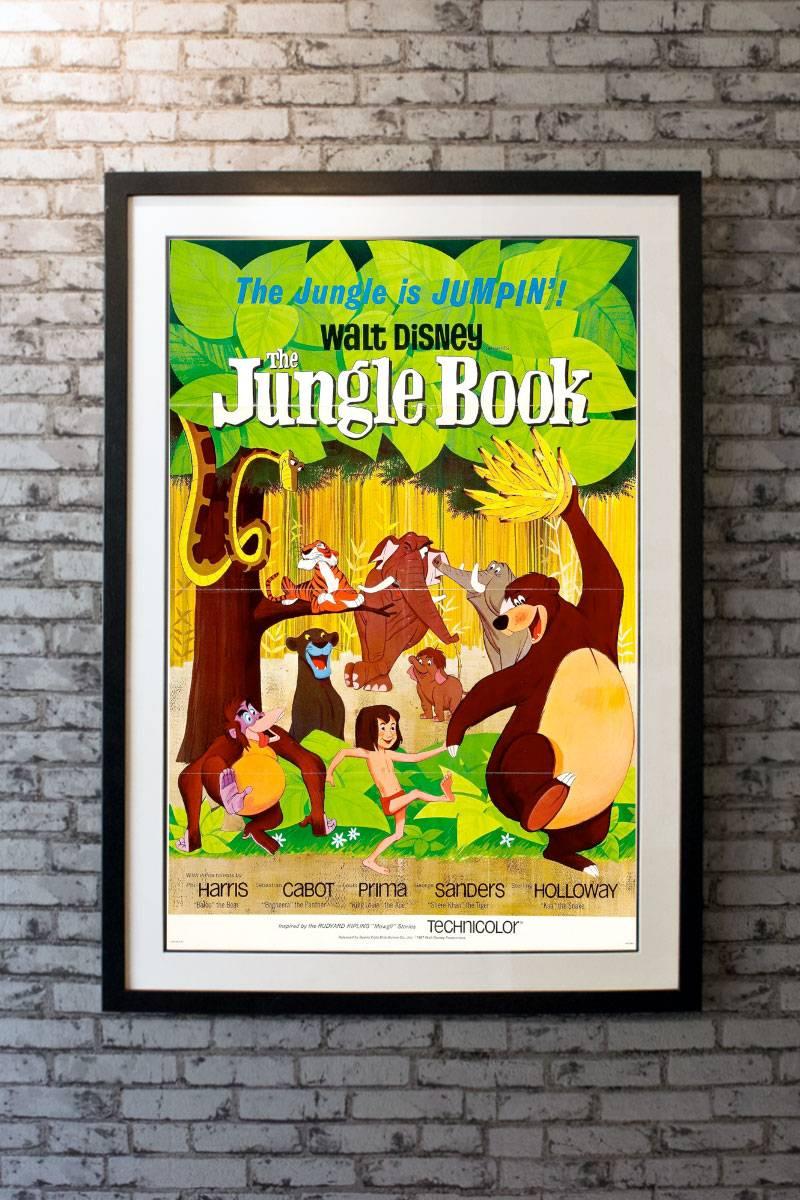 An immaculate condition tri-folded only poster for this enchanting Walt Disney classic. Everyone loves ‘ The Jungle Book’. Loosely based upon the tales of Rudyard Kipling, it is the 19th animated feature in the Walt Disney Animated Classics series,