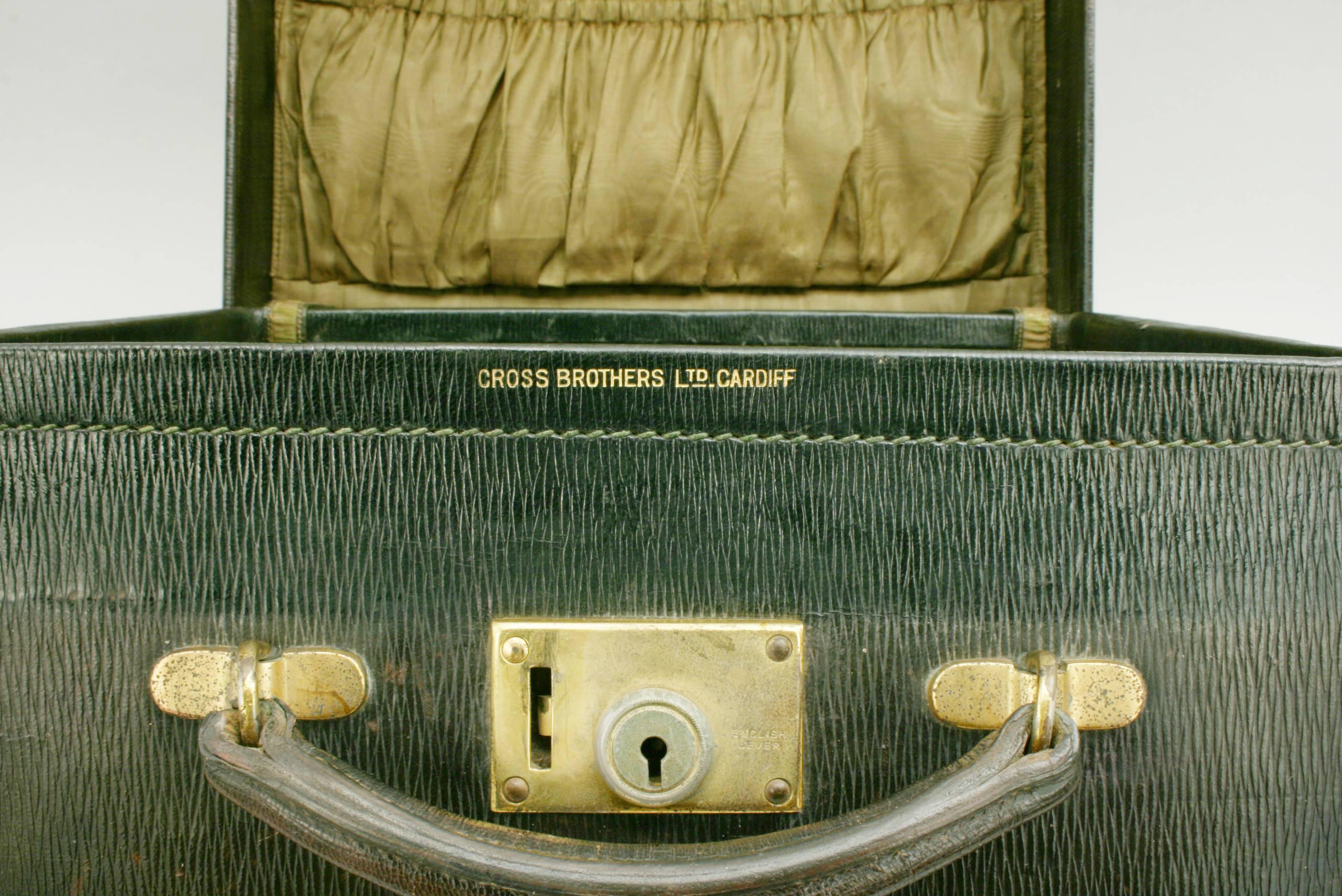British Vintage Leather Travellers Case