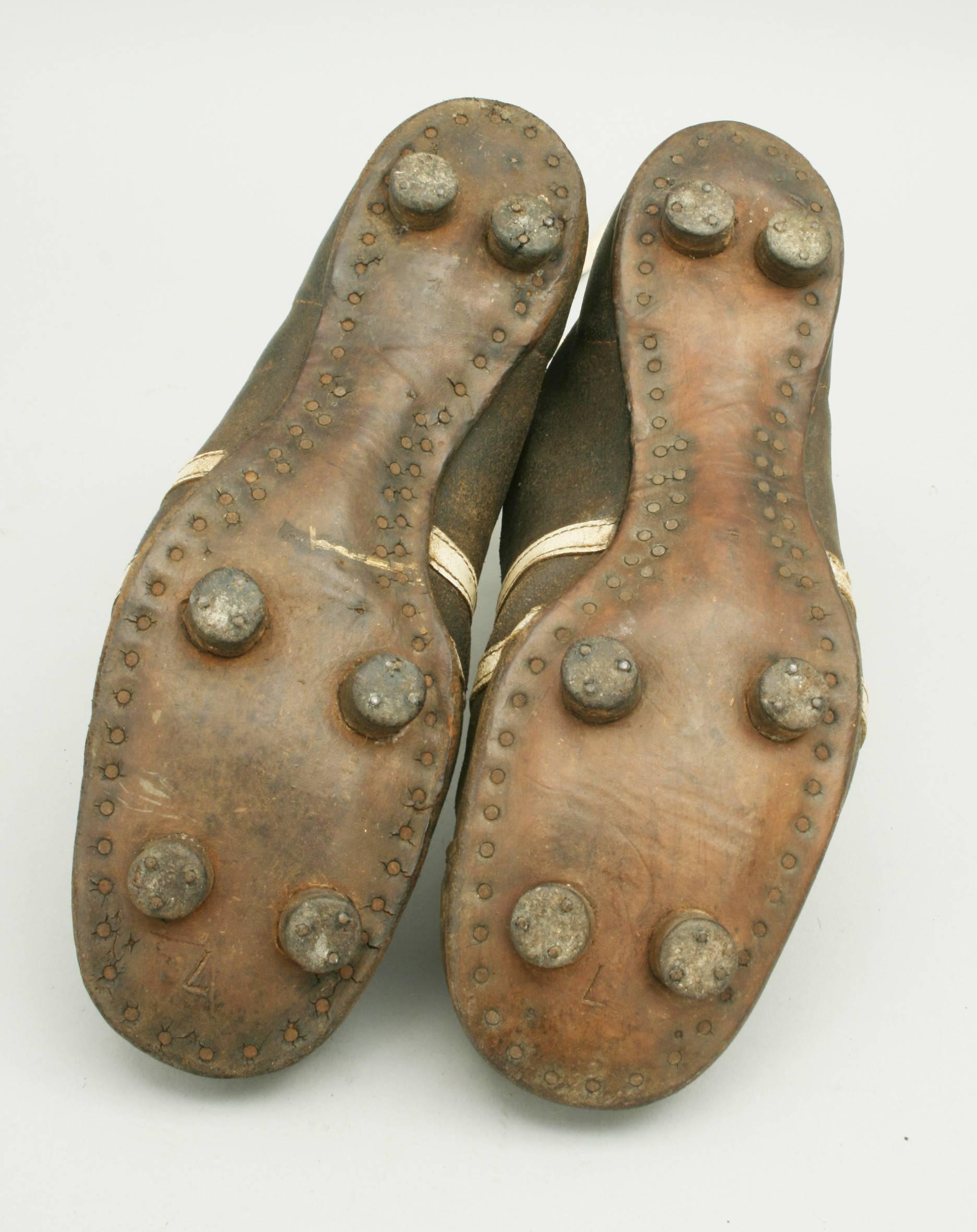 antique football boots