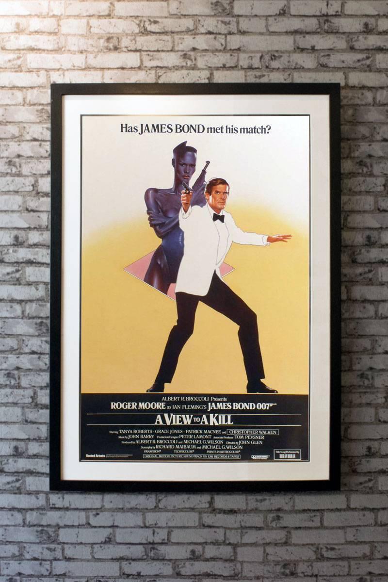 Vic Fair's artwork for the UK advance was recalled by the film studio very shortly after release because they decided that the white tuxedo was not appropriate and is consequently very rare. 

Framing Options:
Glass & Single Mount + £250
Glass &