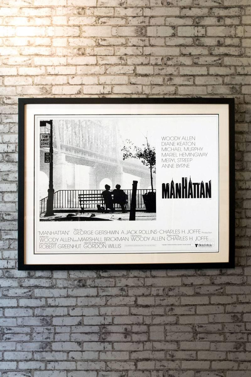 Manhattan is a 1979 American romantic comedy-drama film directed by Woody Allen. It is often considered his best film. An exceptional looking movie poster for Allen’s romantic comedy “Manhattan”. A celebration of New York this original UK quad film
