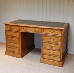 Bird's-Eye Maple Pedestal Desk