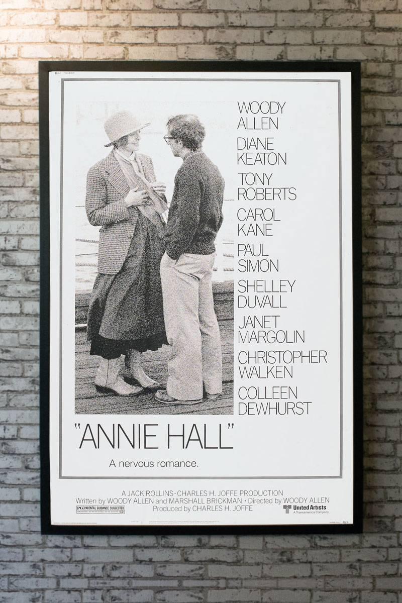 Neurotic New York comedian Alvy Singer falls in love with the ditsy Annie Hall. This unfolded larger format US 40 x 60 inch movie poster produced by and distributed by the Studio makes for a very impressive poster.

Linen-backing + £250

Framing