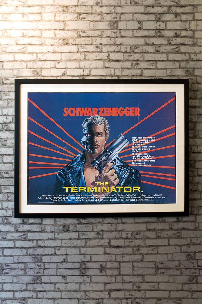 A very rare poster for a film that launched the Hollywood careers of James Cameron & of course Arnie, in his most defining role. In the Year of Darkness, 2029, the rulers of this planet devised the ultimate plan. They would reshape the Future by