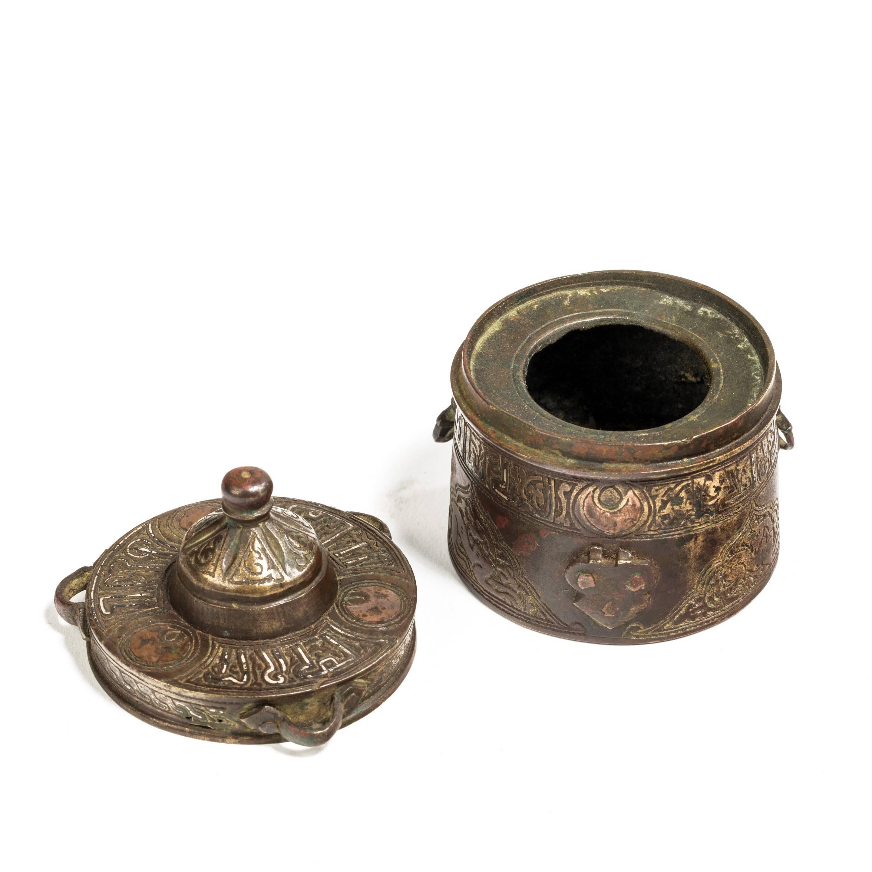 Khorasan Bronze Inkwell In Good Condition In Lymington, Hampshire