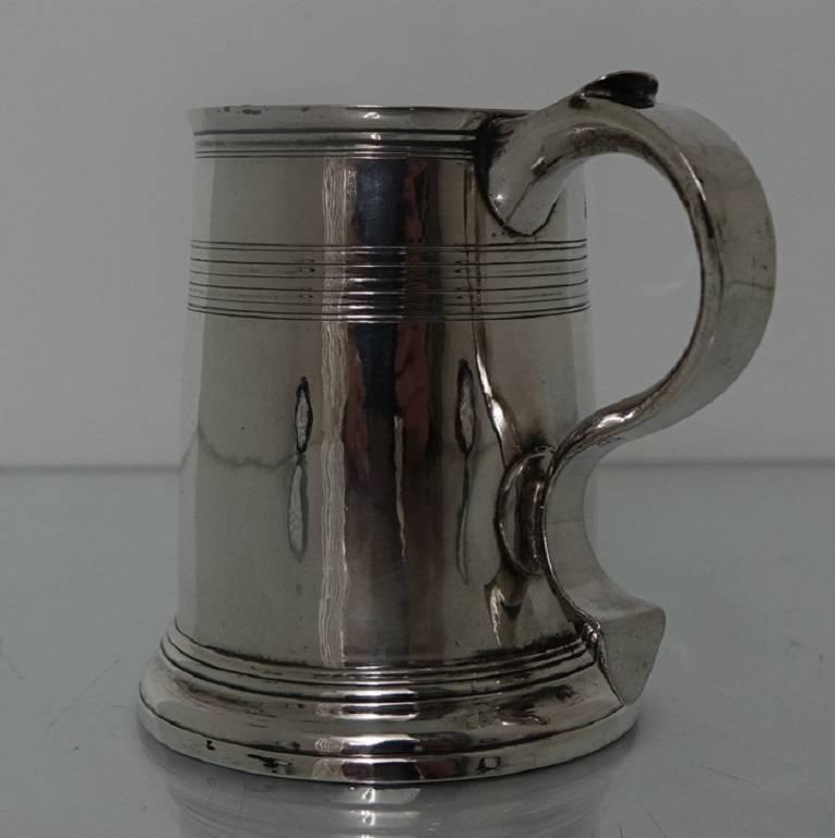 Early 18th Century Britannia Silver Geo I Half Pint Mug Joseph Clare For Sale 1